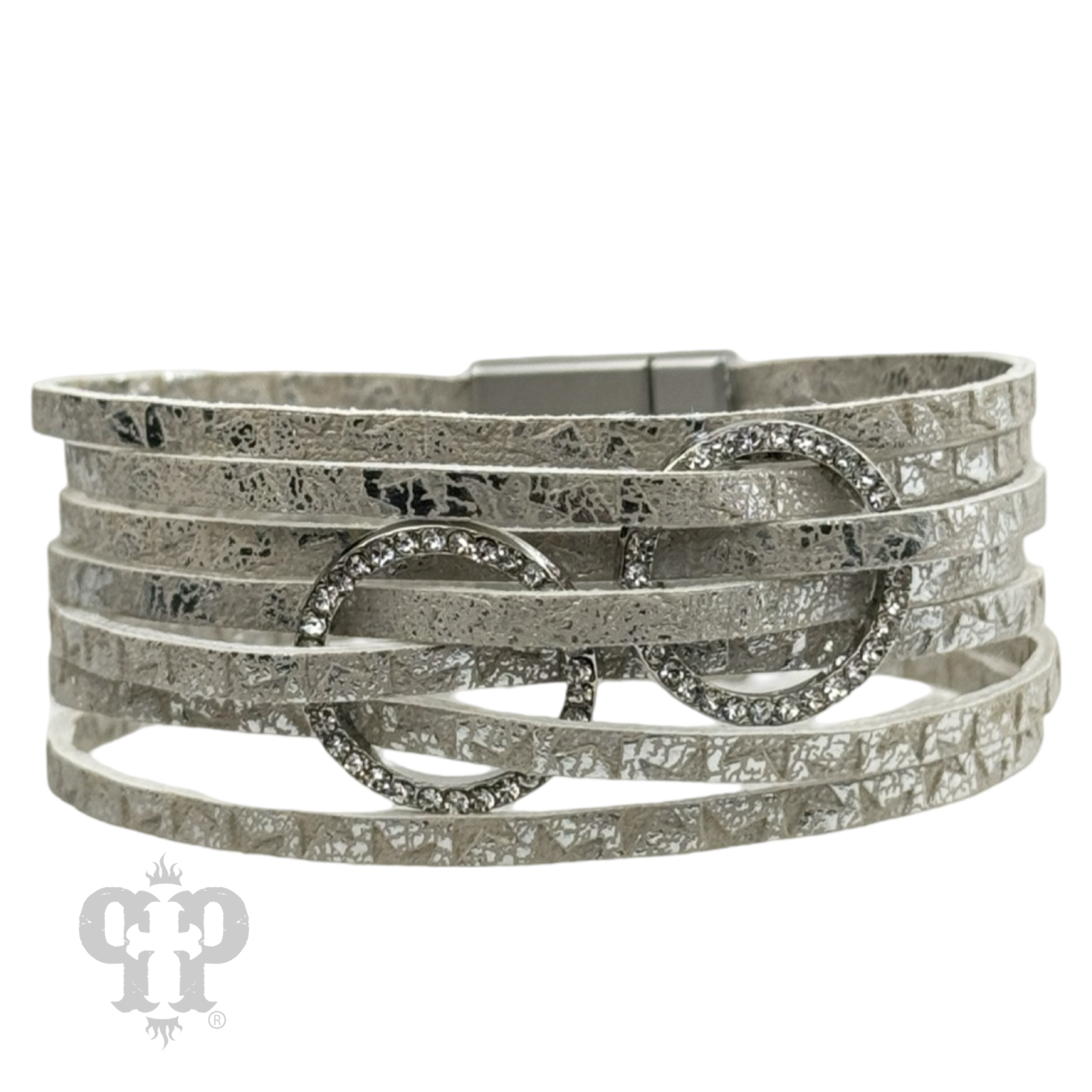 Star embossed magnetic cuff bracelet, last call