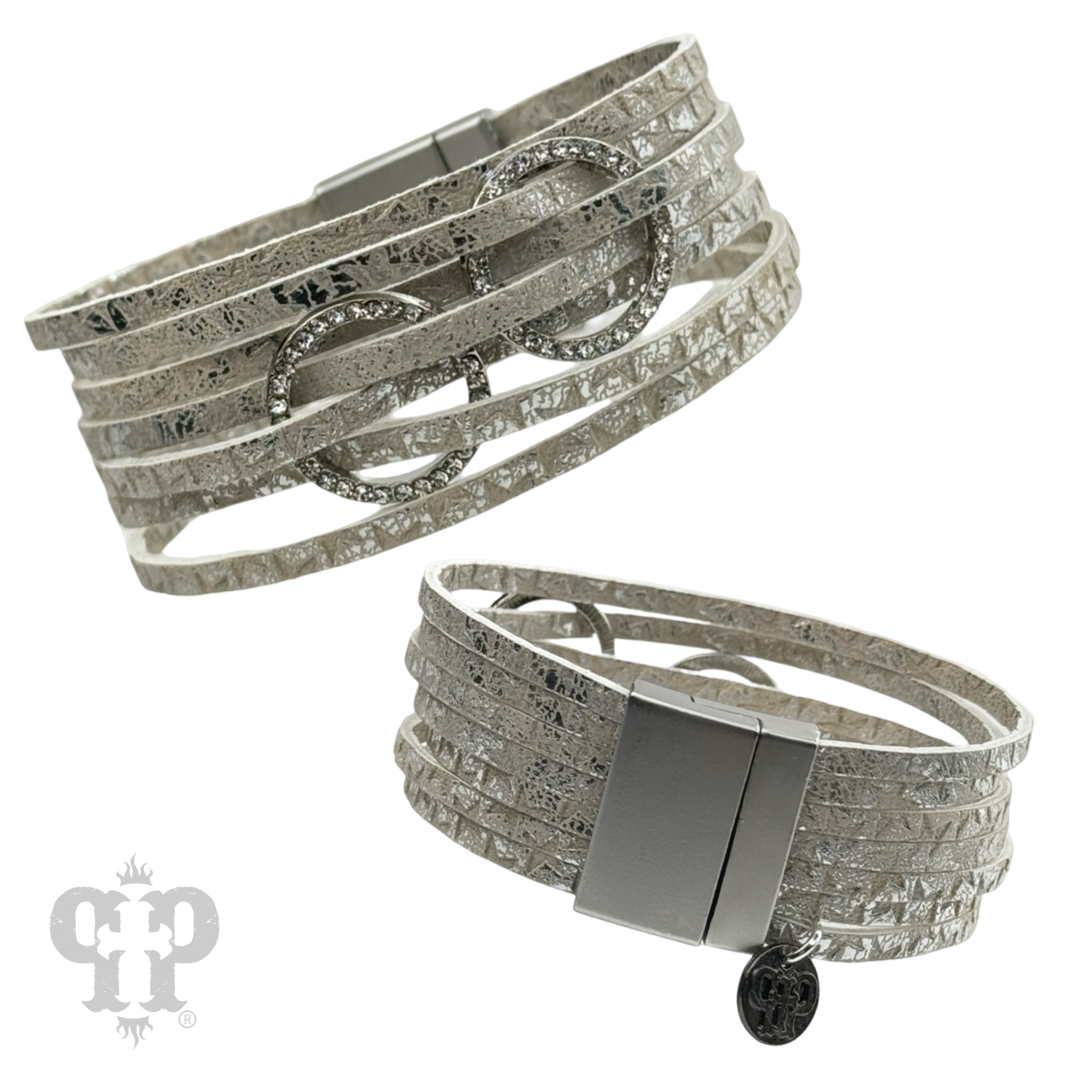 Star embossed magnetic cuff bracelet, last call